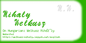 mihaly welkusz business card
